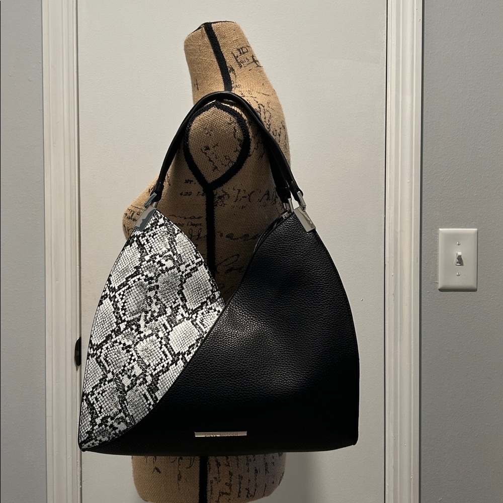 Steve Madden Black & Snake Skin Purse - NWOT - Picture 3 of 11